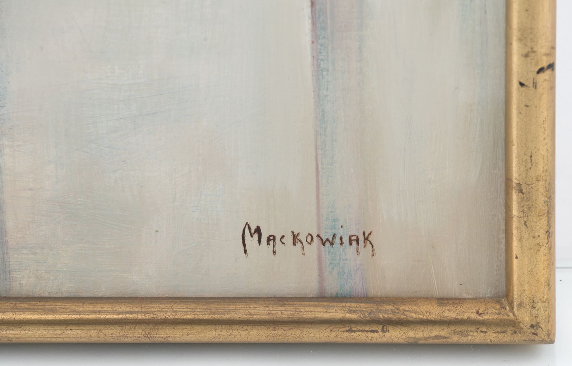 Mackowiak, 'Perdue dans l'indicible', dated (19)82, oil on canvas, 90 x 100 cm - Bild 4 aus 5