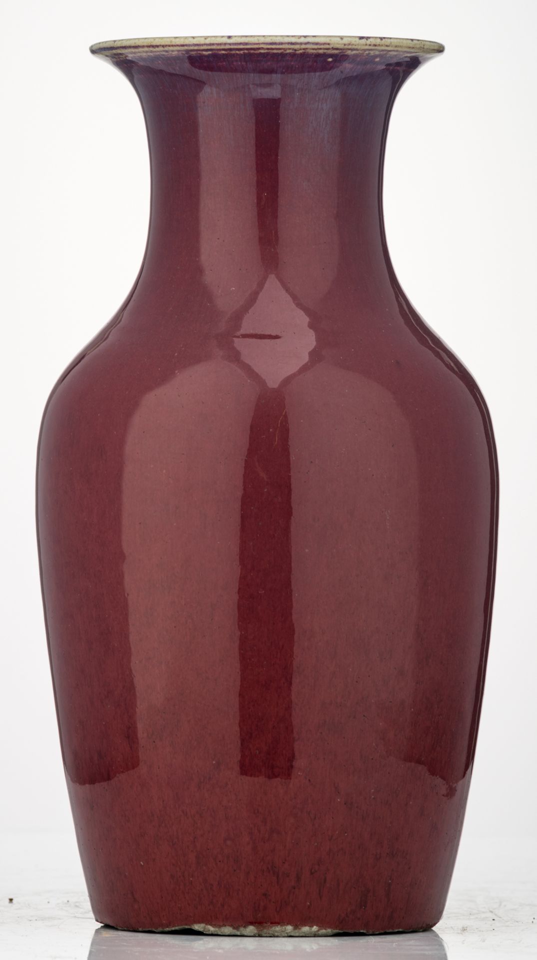 A Chinese flambé glazed vase, about 1900, H 37 cm - Image 3 of 6
