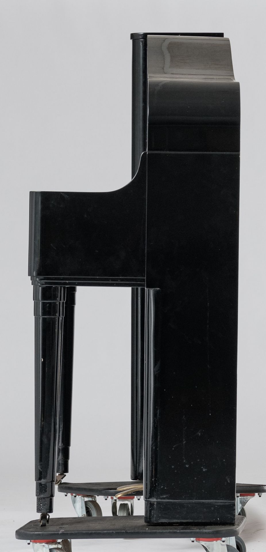 Probably 'Rippen' upright grand piano with an Art-Deco style black lacquered case, serial no 7238, H - Image 3 of 4