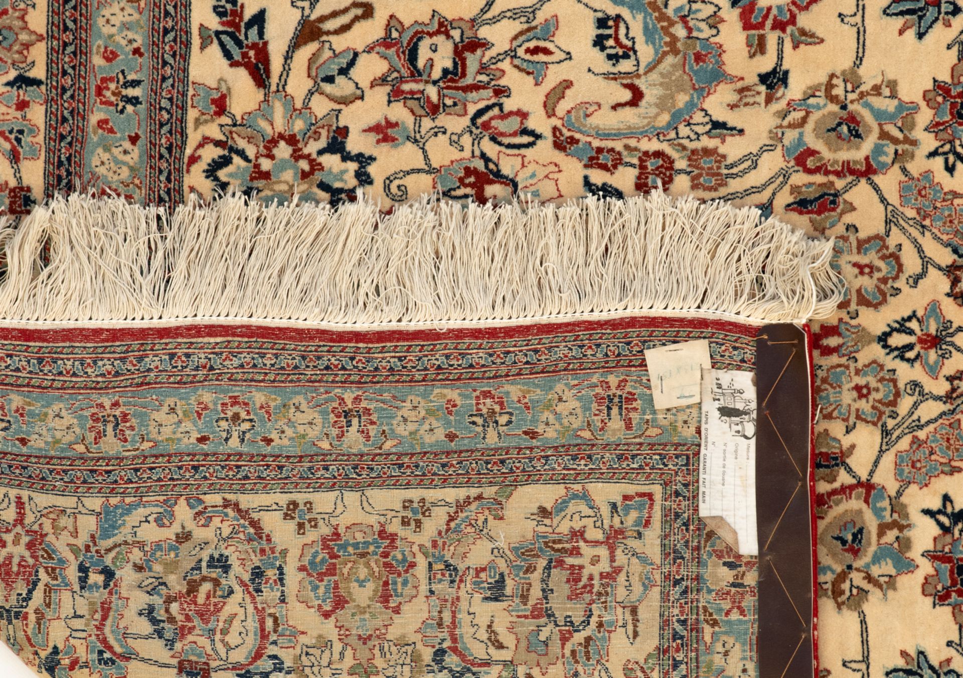 An Oriental carpet, decorated with stylised floral motifs, wool and silk on cotton, Isfahan, 146 x - Image 3 of 3