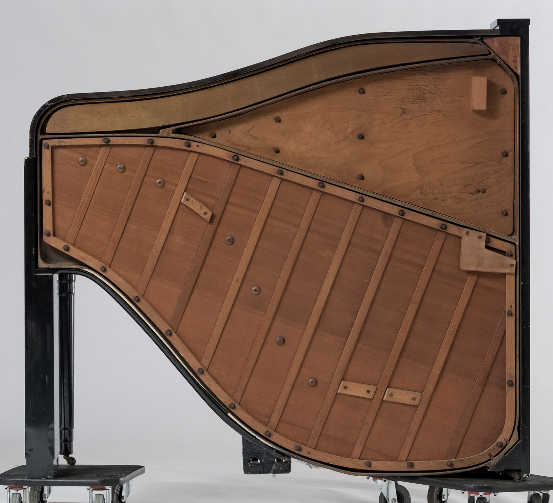 Probably 'Rippen' upright grand piano with an Art-Deco style black lacquered case, serial no 7238, H - Image 4 of 4