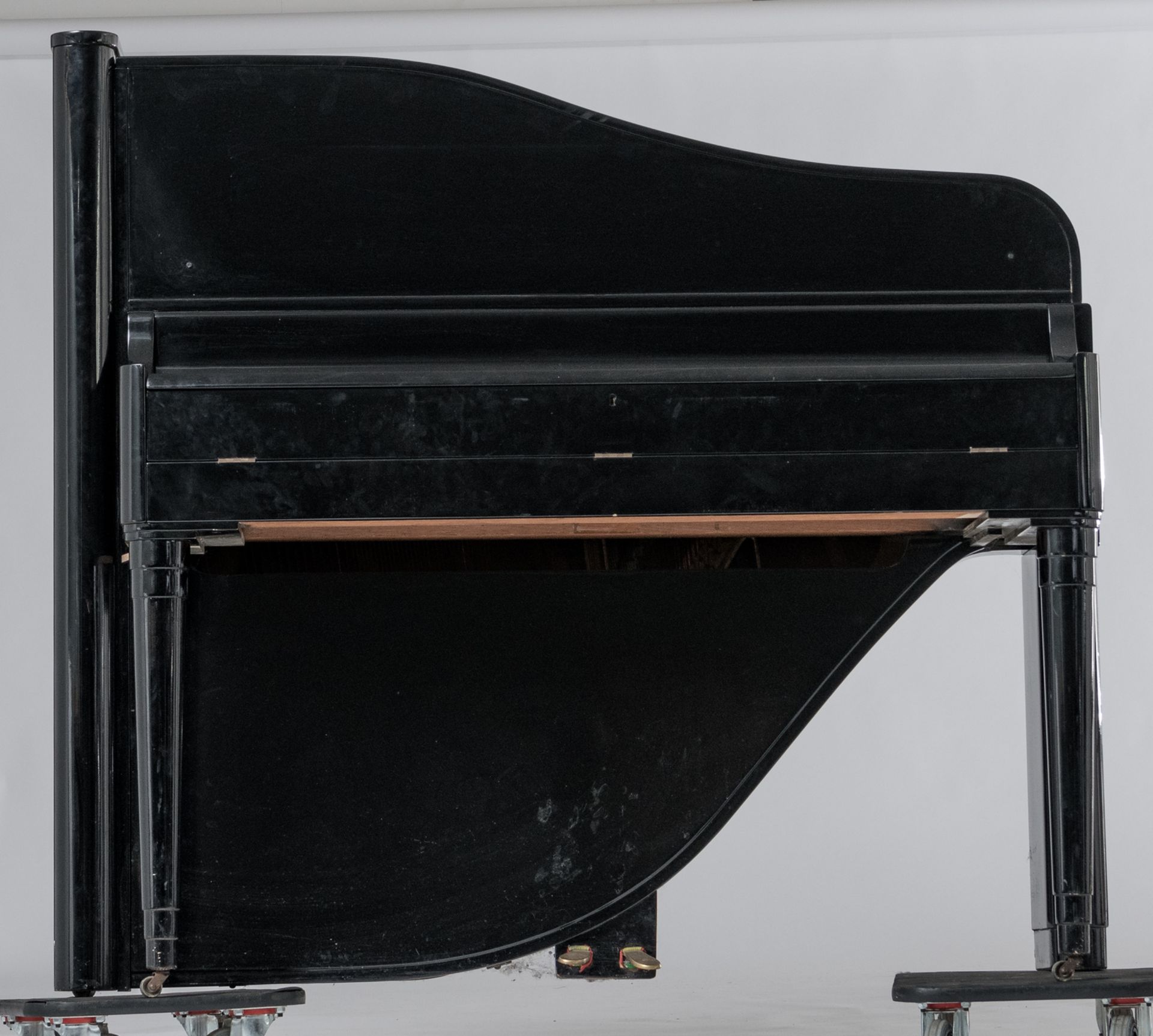 Probably 'Rippen' upright grand piano with an Art-Deco style black lacquered case, serial no 7238, H - Image 2 of 4