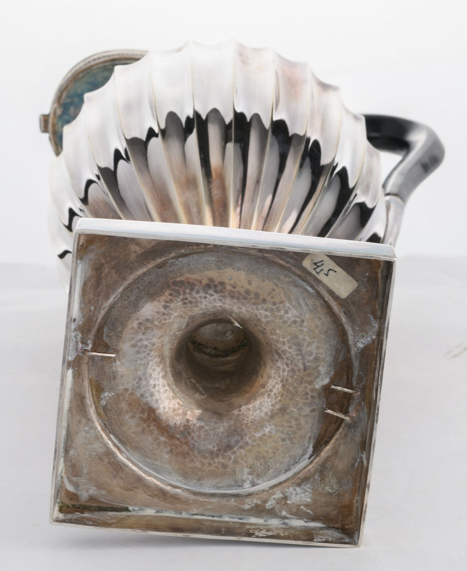 A neoclassical silver jug, Dutch period 1815-1830, Brussels hallmark, maker's mark unknown (Stuyck - Image 6 of 6