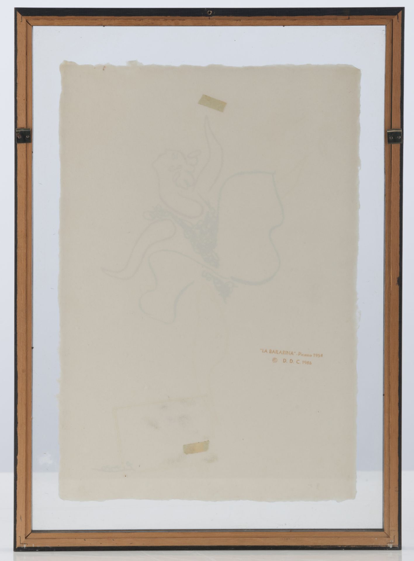 Picasso P. R., 'La Bailarina', 1954 - D.D.C. lithograph, 1252/1500, on laid paper, dated 1986, 36, - Image 3 of 5