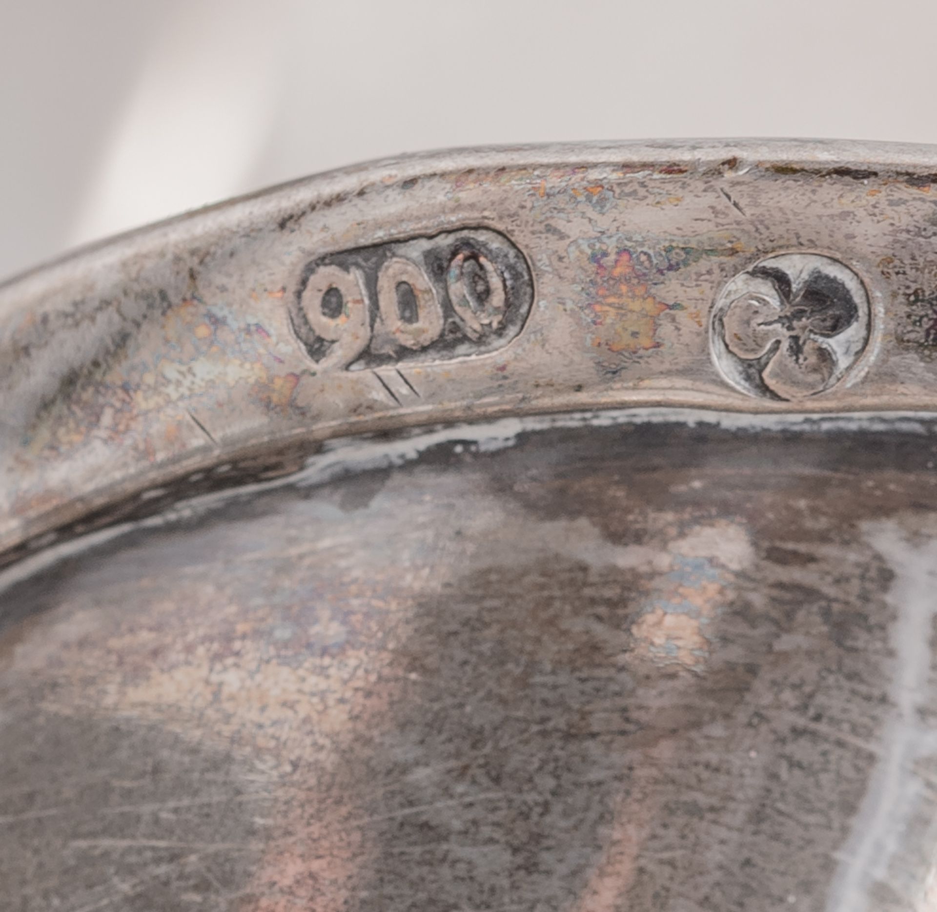 A four part neoclassical silver coffee and tea set, consisting of a coffee pot, a tea pot, a sugar - Image 4 of 6