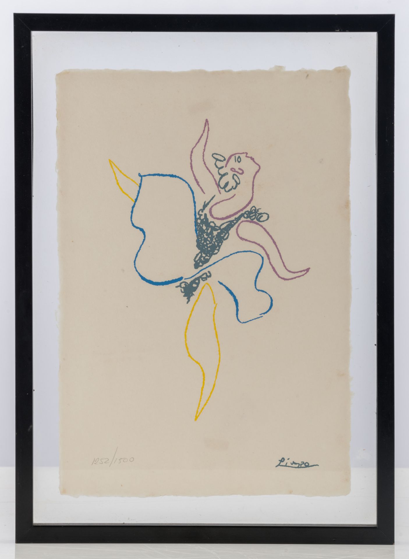 Picasso P. R., 'La Bailarina', 1954 - D.D.C. lithograph, 1252/1500, on laid paper, dated 1986, 36, - Image 2 of 5