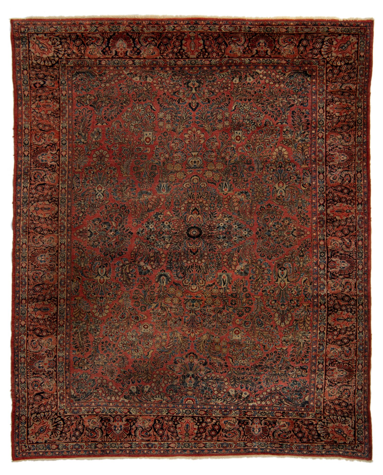 An Oriental rug, decorated with floral motifs, wool on cotton, Sarough, 271 x 345 cm