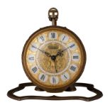 A pocket watch on stand, marked 'Ernest Borel - Versailles', H 9 cm