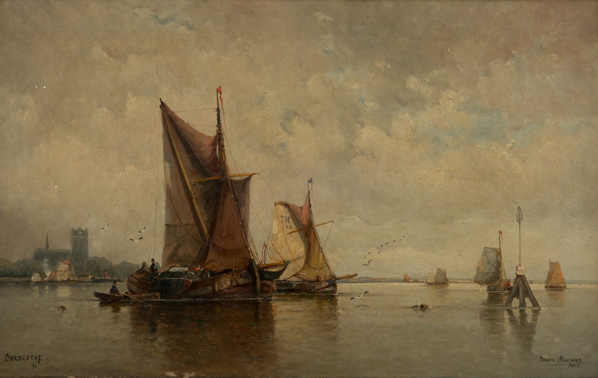 Marchand M., 'Dordrecht', oil on canvas, dated (18)96, 50 x 80 cm