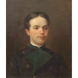 Wilhelm FRIEDENBERG (1845-1911), Porträt eines jungen Mannes, Öl auf Leinwand, mitte links sign. und