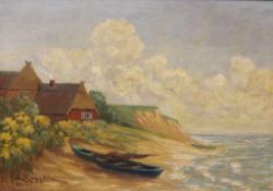 Emy ROGGE (1866-1959), Küstenlandschaft, Öl auf Leinwand, unten links sign.: E Rogge Worpswede.