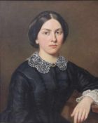 Hermine VON RECK (1833-1906), Damenporträt, wohl ihre Schwester Elise von Reck - spätere Gattin