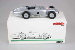 Märklin 81102 Mercedes Benz Rennwagen W 196 Monoposto, Startnr. 6, Uhrwerkantrieb, lenkbare