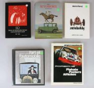 Fünf Bände: das Automobil in der Kunst; marco Bossi Autohobby; Jürgen Lewandowski Porsche Plakate;