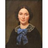 Ludwig DES COUDRES (1820-1878) zugeschrieben, Damenporträt, wohl seine Gattin Elise, Öl auf