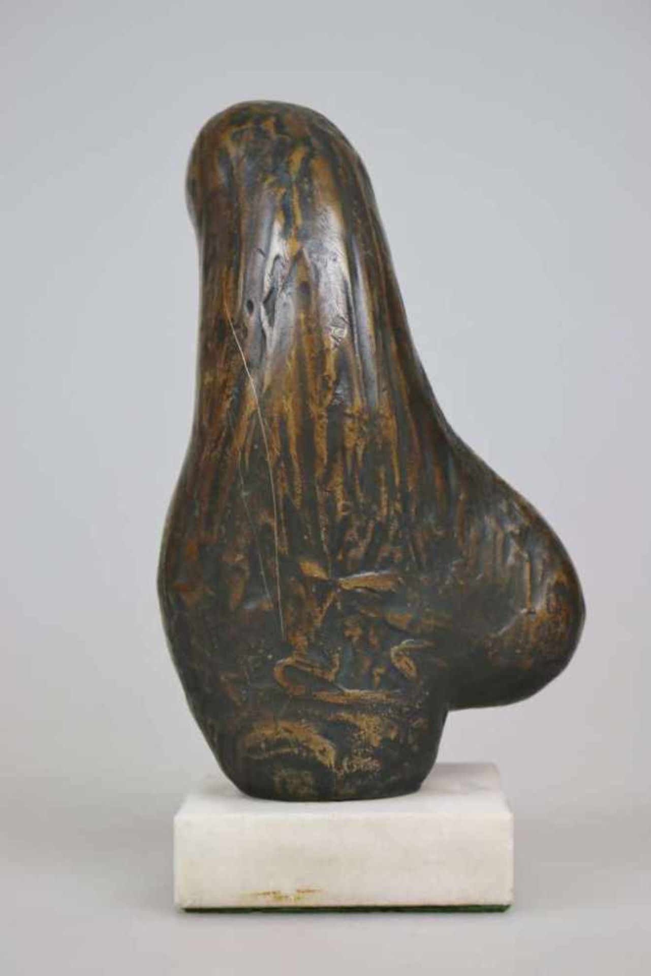 László SZABÓ (1917-1984), vollplastische Skulptur, Bronze patiniert, Hohlguß, amorphe Form, auf - Bild 2 aus 3