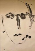 Dalip Miftar KRYEZIU (1964), Acryl auf Papier, Kopf. Maße: 64 x 45 cm. Rahmen.