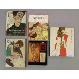 Egon SCHIELE, 5 Bücher: Schieles Frauen; Egon Schiele, hrsg. von Ludwig Schmidt; Egon Schiele und