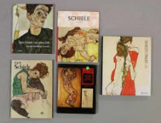 Egon SCHIELE, 5 Bücher: Schieles Frauen; Egon Schiele, hrsg. von Ludwig Schmidt; Egon Schiele und