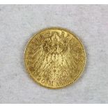 Goldmünze, 20 Mark, Deutsches Reich, Wilhelm II, 1906 A, Gewicht: 7,9 gr..