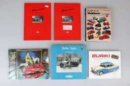 Sechs Bände: Edoardo Massucci Bebe Auto; Ken Botto Past Joys; das große Buch der Modellautos-