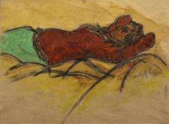 László MOHOLY-NAGY (1895-1946), Aquarell/Guache und Bleistift/Kohlestift auf Papier, Studie einer