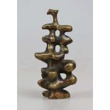 László SZABÓ (1917-1984), vollplastische Skulptur, Bronze patiniert, Kleinplastik von "A Növekedés
