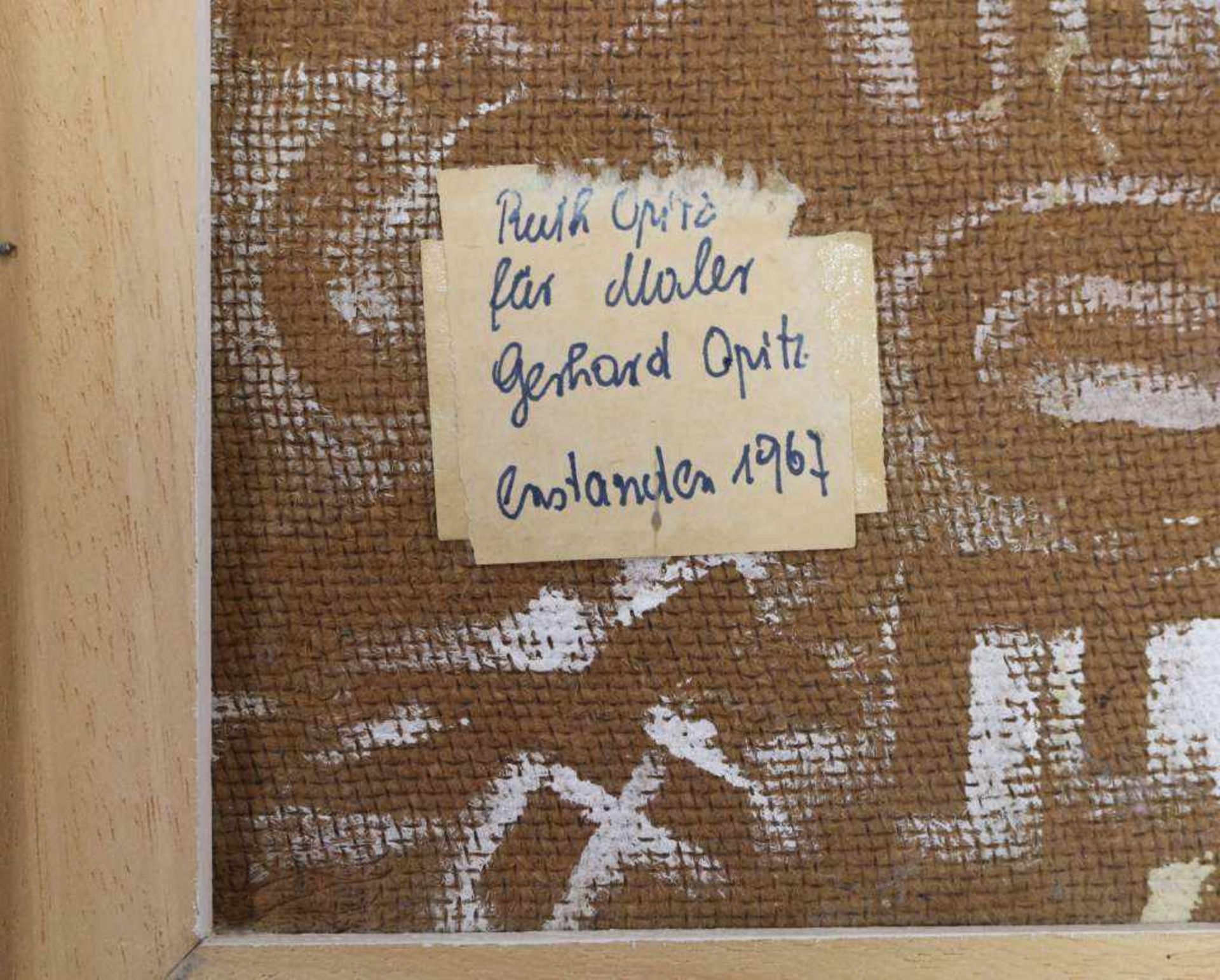 Gerhard OPITZ (1926-1978), Frauenakt, Öl auf Hartfaser, verso handschriftlich Gerhard Opitz " - Bild 3 aus 4