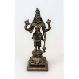 Vishnu, Indien, 20. Jh., Metall. H. 24 cm.