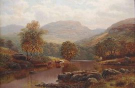 William MELLOR (1851-1931), On the Lledr, North Wales, Öl auf Leinwand, u.re. sig., rückseitig