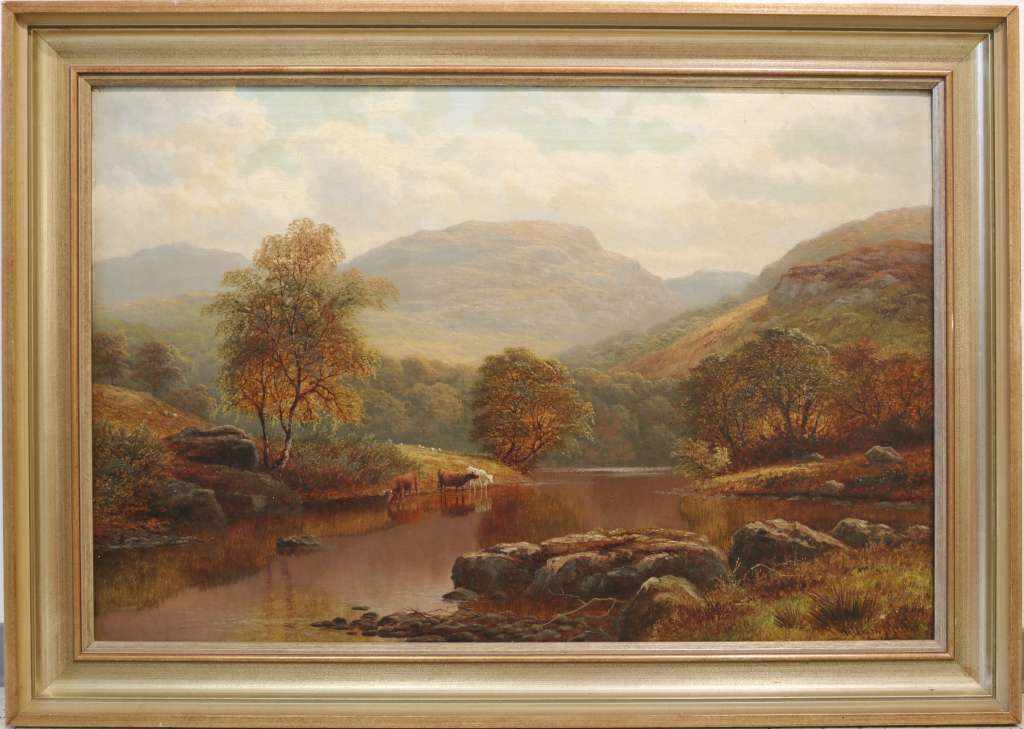 William MELLOR (1851-1931), On the Lledr, North Wales, Öl auf Leinwand, u.re. sig., rückseitig - Image 2 of 4