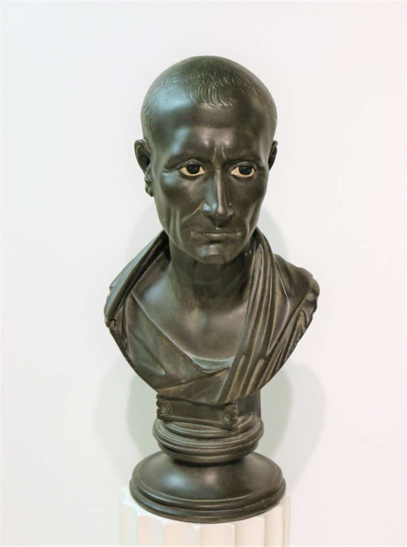Büste "Gaius Julius Cäsar", Kunstguss Sein Name ist gleichbedeutend mit dem römischen Imperium.