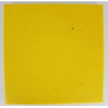 Herbert HAMAK (1952), ohne Titel, Werknummer C 703 N, Kunstharz auf Leinwand, gelb, Maße: 60 x 60