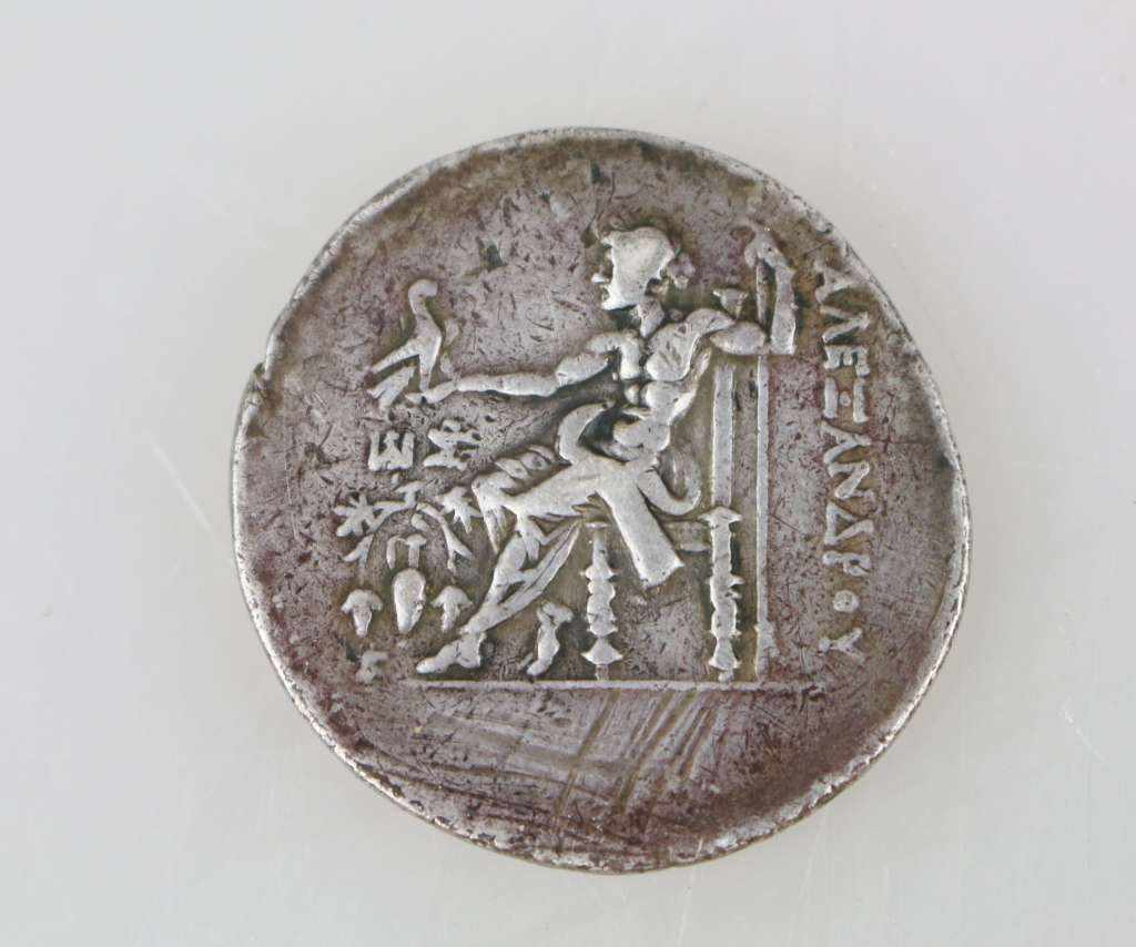 Tetradrachme, Avers: Alexander III. der Große, 336-323 v. Chr., Revers: Kopf des Herakles, - Image 2 of 2