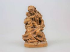 Sitzende Madonna mit Jesuskind, Holz, Barockstil, vermutlich Südtirol, 2. Hälfte 20. Jh.,