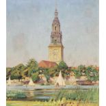 Hans KLOHSS (1879-1953), Öl auf Leinwand, u.re.sign., an der Heiligengeistkirche, Potsdam. Maße: