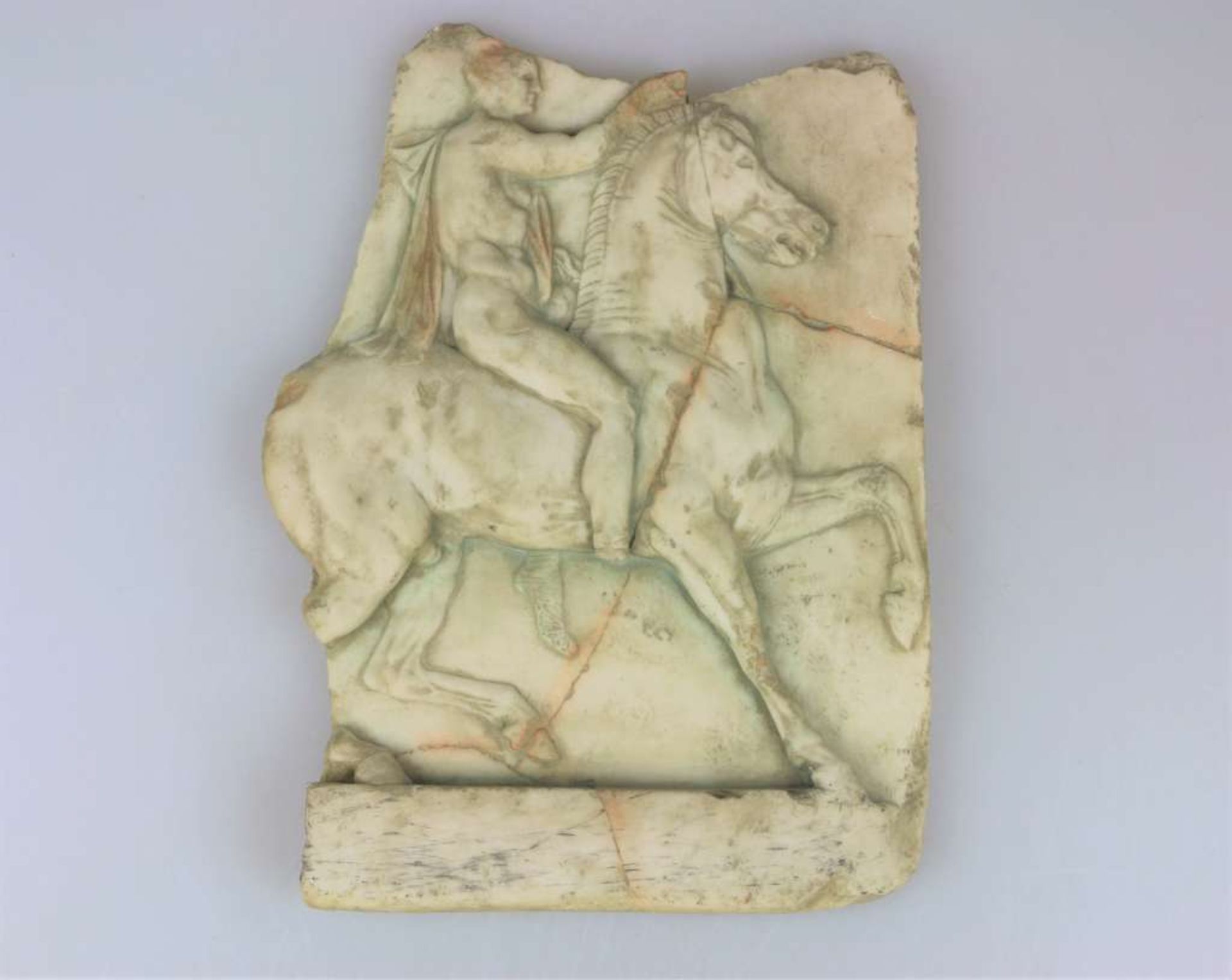 Hellenistisches Reiter-Relief, Replikat, 20. Jh. Pferd und Reiter waren im klassischen