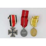 Drei Auszeichnung Zweiter Weltkrieg, Eisernes Kreuz 2. Klasse 1939, Medaille Winterschlacht im Osten