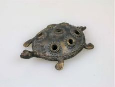 Schildkröte, Indien, Metall, 20. Jh. L. 15 cm.