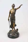 Bronzeskulptur "Justitia", Allegorie der Gerechtigkeit, Plastik nach Alois MAYER (1855-1939), 2.