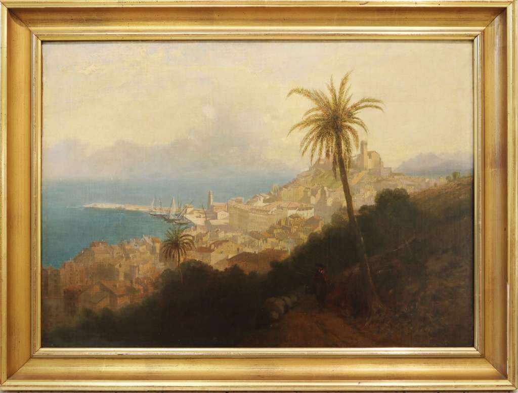 James Baker PYNE (1800-1870), Blick auf Cannes, Öl auf Leinwand, u.re. mittig sig. u. dat. 1836, - Image 2 of 4