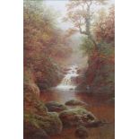 William MELLOR (1851-1931), Scandale Ghyll, Near Ambleside, Westmoreland, Öl auf Leinwand, u.re.