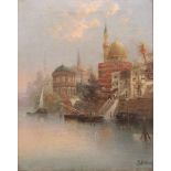 Fr. GILBERT (1843-1902/05), Pseudonym des Karl KAUFMANN (1843-1902/05), der Hafen von Alexandria, Öl