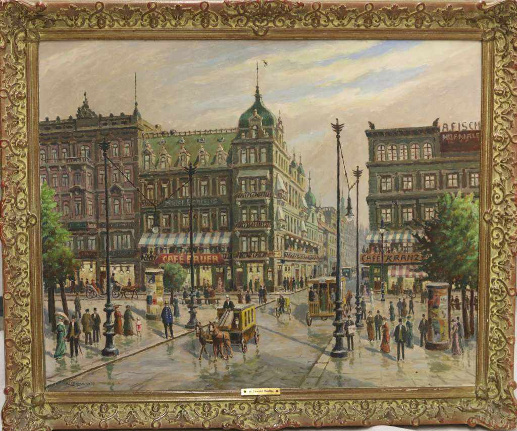Waldemar SEWOHL (1887-1967), "Unter den Linden", links Cafe Bauer, rechts Cafe Kranzler, Öl auf - Image 2 of 2