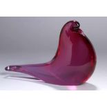 Glas-Tierplastik, "Taube", Murano, Archimede Seguso, 60er Jahre, Entw.: Archimede Seguso,