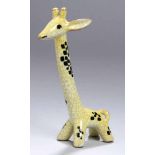 Keramik-Tierplastik, "Giraffe", Karlsruher Majolika, um 1960-88, Entw.: Walter Bosse, stehende,