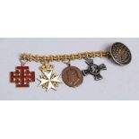 Miniatur-Ordenskette, dt., Kaiserreich, Hersteller Weiss & Co., München, Kette und Orden teilweise