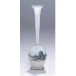 Glas-Ziervase, "Paysage opaline", Daum Frères, Nancy, um 1895-98, kleiner, leicht ansteigender