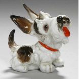 Porzellan-Tierplastik, "Scotch-Terrier", Rosenthal, Kunstabteilung Bahnhof-Selb, 1940, Entw.: Max