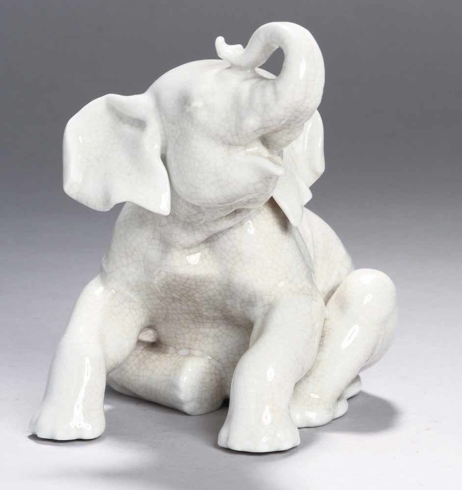 Porzellan-Tierplastik, "Elefant/Wastl", Rosenthal, Kunstabteilung Selb, 1937, Entw.: Theodor